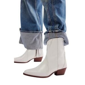 Free People New Frontier Ankle Western Cowboy Boots Summer Festival Sz 39.5/9.5